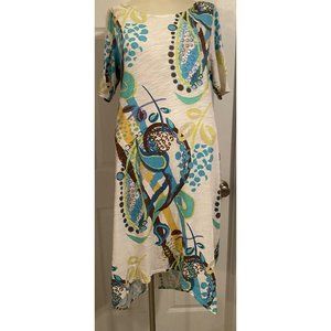 Fresh Produce Cotton Paisley Floral Tee Shirt Dress Medium